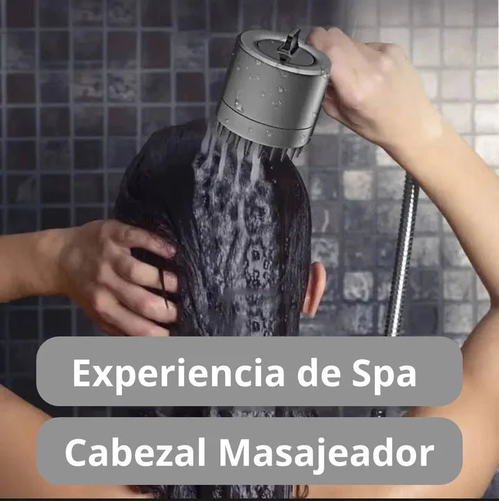 Ducha Masajeadora SPA -Mejora Presión & Purifica el Agua