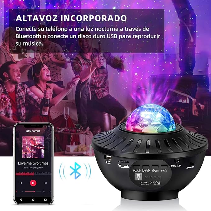 Proyector de Galaxias con parlante Bluetooth (OFERTA SOLO POR HOY x $24.990 🎁)