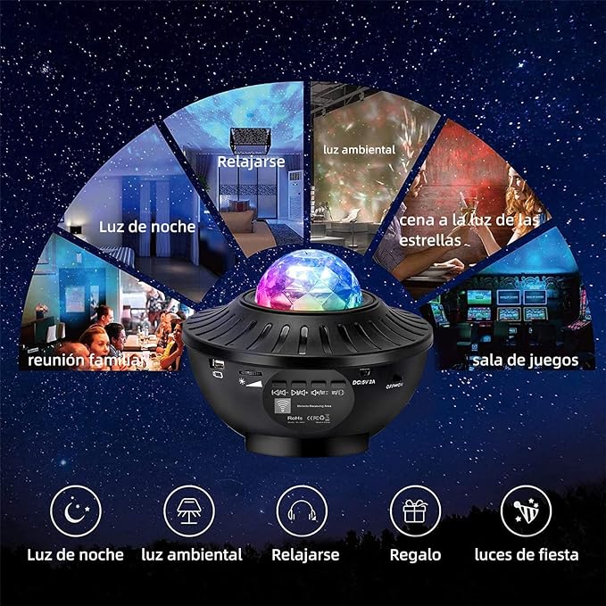 Proyector de Galaxias con parlante Bluetooth (OFERTA SOLO POR HOY x $24.990 🎁)