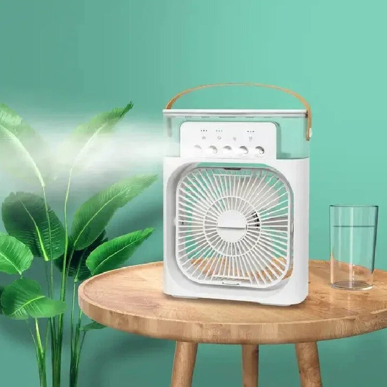 Ventilador con Niebla y  Humidificador de Aire