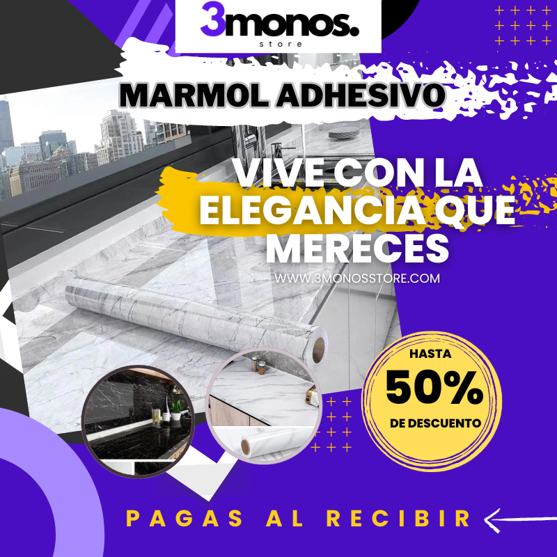 Mármol Adhesivo - MarmolWrap™  Solo x hoy 2 Rollos 🎁x $19.990 (2 metros x 60 centímetros c/u )